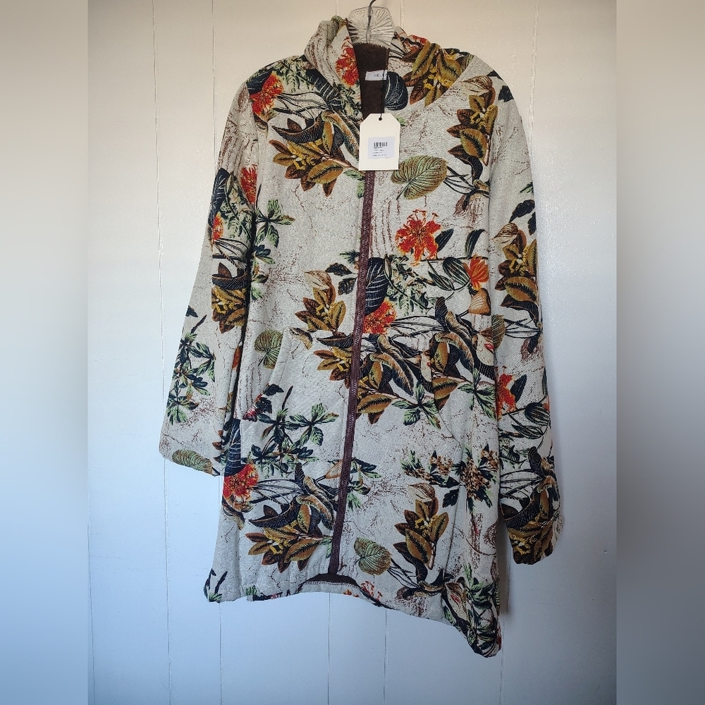 Cellabie Floral Hooded Jacket Size 5XL
